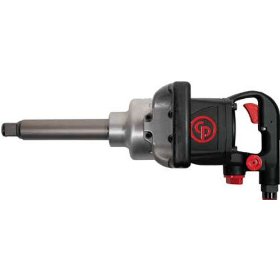 Show details of Chicago Pneumatic 1" Super Duty Air Impact Wrench with 6" Ext. Anvil and #5 Spline.