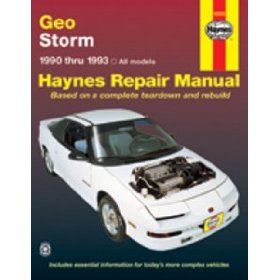 Show details of Haynes Automotive Repair Manual Geo Storm 1990-1993.