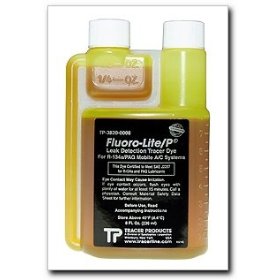 Show details of Tracerline Fluoro-Lite R-134a/PAG Bottled Dye, 8 oz. bottle.