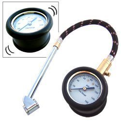 Show details of Heavy Duty Tire Gauge with Large Dial, Flex Hose.