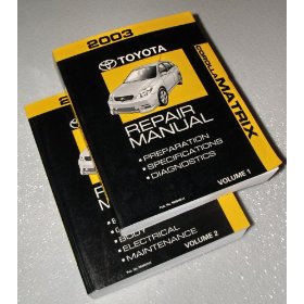 Show details of 2003 Toyota Corolla Matrix Repair Manuals.