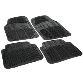 Show details of Rubber Queen 70501 4 Piece Vinyl Floor Mats - Black.