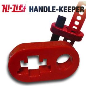 Show details of Hi-Lift Jack HKR Red Polyurethane Handle Keeper For Hi Lift Jacks.