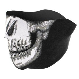 Show details of Zan Headgear Half Face Neoprene Mask Skull OSFA.