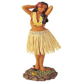 Show details of HAWAIIAN DASHBOARD HULA DANCER LEILANI DOLL.