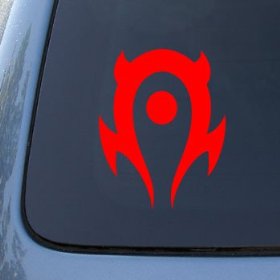 Show details of WORLD OF WARCRAFT HORDE - Vinyl Car Decal Sticker A1661 | Vinyl Color: Red.