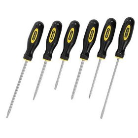 Show details of Stanley 60-060 Standard Fluted Screwdriver Set, 6-Piece.