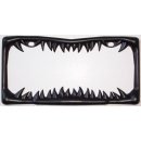 Show details of Shark Tooth License Plate Frame (Black Plated Metal).