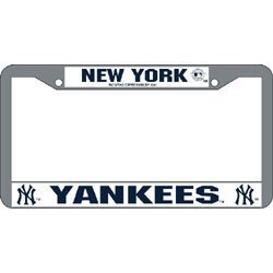 Show details of New York Yankees MLB Chrome License Plate Frame.