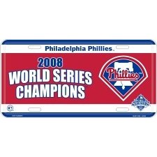 Show details of Philadelphia Phillies 2008 World Series Champs License Plate.