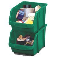 Show details of Stack-On Products Bin Green Medium Poly BIN-10.