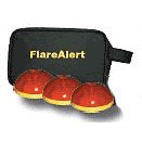 Show details of 3 FlareAlert LED Emergency Beacon Flares with Storage Bag.