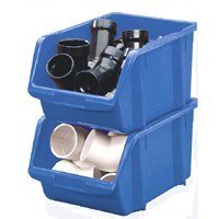 Show details of Stack-On Products Bin Blue Large Poly BIN-14.