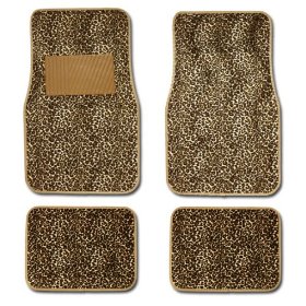 Show details of Leopard Animal Print Auto Floor Mat 4 pcs.