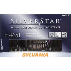 Show details of Sylvania H4651ST SilverStar High Performance Halogen Headlight Bulb.