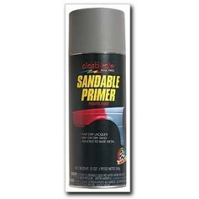 Show details of Plastikote Sandable Primer 12 oz. can Gray.