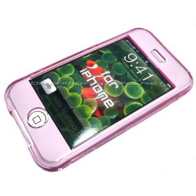 Show details of DreamBargains Premium iPhone (Not for iPhone 3G) Crystal Case w/ Belt Clip - Pink + Car Charger - Black + Screen Protective Film.