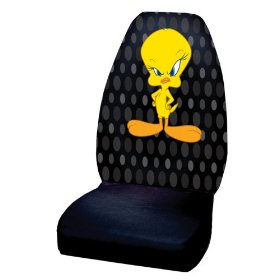 Show details of Tweety Attitude Universal-Fit Bucket Seat Cover.