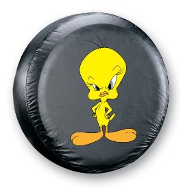 Show details of Serious Tweety Spare Tire Cover.