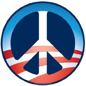 Show details of Barack Obama Peace Sign Car Magnet.