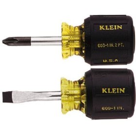 Show details of Klein 85071 2 Piece Stubby Screwdriver Set with Cushion Grip.