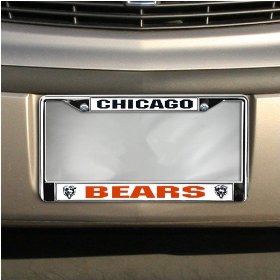 Show details of Chicago Bears NFL Chrome License Plate Frame.