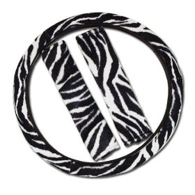 Show details of Zebra Steering Wheel Cover / Shoulder Pad.