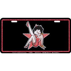 Show details of Betty Boop Star Car Truck SUV Metal License Plate.