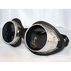 Show details of Classic Round Lens Moto Goggles Motorcycle MX Vespa Jeep Motorbike Scooter Three Color Interchangeable Lenses.