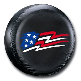 Show details of American Flag Spare Tire Cover.