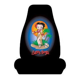 Show details of Betty Boop Aloha Style Universal-Fit Bucket Seat Cover.