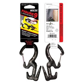 Show details of Nite Ize C9L-02-01 Large Figure 9 Carabiner, Black.