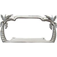 Show details of Palm Trees License Plate Frame (Chrome Plated Metal).