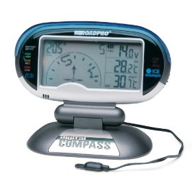 Show details of Roadpro Digital Compass, Inside & Outside Temperature, Voltage Meter and Ice Alert.