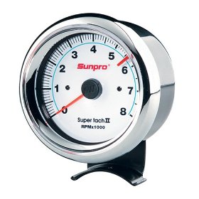 Show details of Sunpro CP7903 Super Tachometer II - White Dial.