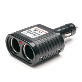 Show details of 12V, 2 Outlet Cigarette Lighter Adapter.