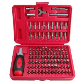 Show details of Complete 102-Piece Security Bit and Tool Set - 15 Bit Styles - Ratchet Handle & Extensions - Lifetime Warranty.