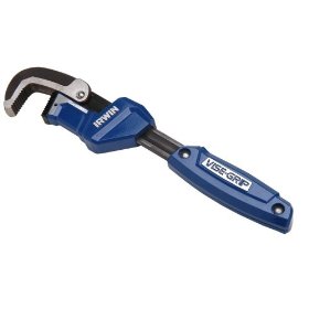 Show details of Vise Grip 274001SM 11-Inch Aluminum Quick Adjust Pipe Wrench.