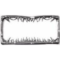 Show details of Shark Tooth License Plate Frame (Chrome Plated Metal).