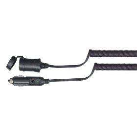 Show details of 12V, Single Outlet Platinum Series Cigarette Lighter Adapter w/10' Coil Cord.