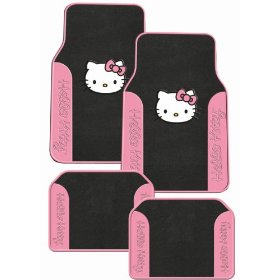 Show details of Hello Kitty Sanrio Pink Front & Rear Carpet Auto Car Truck SUV Mats.
