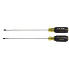 Show details of Klein 85072 10-Inch Long Blade Cushion-Grip Screwdriver Set, 2-Piece.