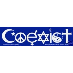 Show details of 2 COEXIST Bumper Stickers WONDERFUL MESSAGE!.