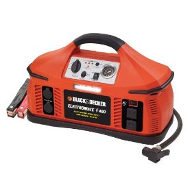 Show details of Black & Decker VEC026BD Electromate 400 Jump-Starter with Built-In Air Compressor.