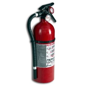 Show details of Kidde 21006704 Full Home Disposable Fire Extinguisher 3A40BC, FX340GW, Red.