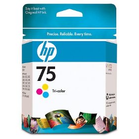 Show details of Original HP 75 High-Yield Tricolor Ink Cartridge 2-Pack (CB337W).