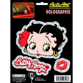 Show details of Betty Boop 6" x 8" Decal - Holographic.