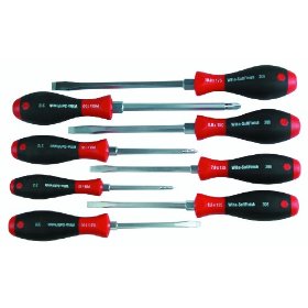Show details of Wiha 30898 8 Piece Heavy Duty Slotted & Phillips Screwdriver Set with SoftFinish Grip.