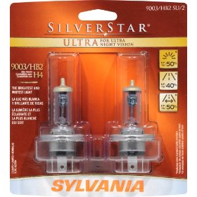 Show details of Sylvania 9003 SilverStar Ultra Headlight - Pack of 2 Bulbs.