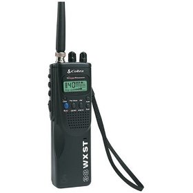 Show details of Cobra HH 38 WX ST Handheld CB Radio.